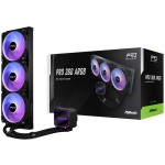 Asrock Pro 360 ARGB jahutus 90-APRA36-BAAGA6, 394mm, 119.6mm, 27mm, Alumiinium, Vask, 3 ventilaatorit, 12cm, 1200-3200 RPM