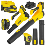 John Gardener lehtpu blower G80694, 20 V, 4,0 Ah, harjadeta, 462 m3/h, 165 km/h, IPX0, 25 000 p/min, ergonoomiline k&auml;epide
