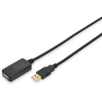 Digitus USB 2.0 pikenduskabel DA-70130-4, 5m, USB A M, USB A F, andmeedastuskiirus kuni 480 Mbps