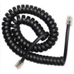 Gembird Spiraalkabel TC4P4CS-2M, 2m, must, RJ10 Male, RJ10 Male, paindlik, takistab sassi minemist