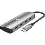 Goobay USB keskjaam, 76565, 4 x USB-C 3.2, 10 Gbit/s, alumiinium/plastik korpus, &otilde;huke disain
