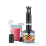 Progress Blender EK6690PVDE, 700 W, 4 otsikut, 0.5 l hakkija, 0.7 l m&otilde;&otilde;tetops, 2 kiirus, must