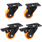 Geko 4 p&ouml;&ouml;rleva ratta komplekt G71548, 50mm, 50kg, 2 piduriga, 2 ilma pidurita, PVC, 360&deg; p&ouml;&ouml;ramine