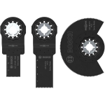 Bosch 2608669333, 3-osaline STARLOCK komplekt, AIZ 20 AB, AIZ 24 EC, ACZ 85 EC, 20x30mm, 24x50mm, 85mm, puidule