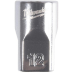 Milwaukee 4932498804 muciņa, 3/8", 12 mm, 12-tahuline, sisemine ruut, kroomitud