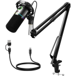 Maono PD200XS Black d&uuml;naamiline mikrofon, kardioidne, 40Hz-16kHz, 24-bit/48kHz, XLR, USB, RGB