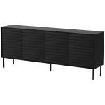 Cama Meble CORTINA kummut 490302, 200x40x81cm, 4 ust, 4 riiulit, must, MDF, lamineeritud puitlaastplaat, matt viimistlus