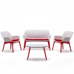 Aiam&ouml;&ouml;bli komplekt Luxor Lounge Set valge/punane
