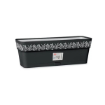 Lillekapp koos kandikuga Gaia 50x18x17cm must 2188803 STEFANPLAST