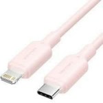 Vention USB 2.0 Type-C mees Lightning mees 2m roosa, 3A, 480Mbps, pehme ja vastupidav