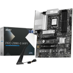Msi Emaplaat PRO Z890-S WIFI, LGA 1851, DDR5 8600+ MT/s, 4 DIMM, 3 M.2, 2.5G LAN, Wi-Fi 7, Thunderbolt 4