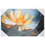 Besk Reprodukcija 3D 9134900, 40x60cm, kollane lill tumedal taustal, tr&uuml;kitud l&otilde;uend, valmis riputamiseks