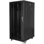 Lanberg Vaba seisev rack 19 27U FF01-6827-12B, 600x800mm, 800kg, 4 ventilaatorit, 4 vertikaalset riba, IP20