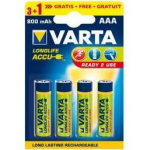 Varta Laetavad akud BAVA 56703, 1.2 V, Ni-MH, AAA, 800 mAh, 4 tk.