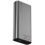 Navitel Power Bank PWR20 AL Silver, 20000mAh, 3.7V, 22.5W, USB-C 5V 2.6A, 9V 2A, 12V 1.5A, Micro USB 5V 2A