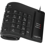 Logilink Klaviatuur ID0019A, 109 nuppu, USB, veekindel, must, Saksa QWERTZ paigutus