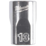Milwaukee 4932498805 muciņa, 3/8", 12-tahuline, 13 mm, sisemine ruut, kroomitud