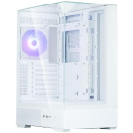Zalman P40 PRISM PLUS WHITE, ATX Mid Tower korpus, 3x120mm ARGB ventilaatorid, valge, 4mm karastatud klaas, USB 3.0, USB-C