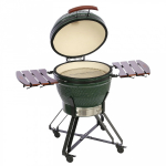 Grill Kamado keraamiline s&ouml;egrill 24&Prime; koos tarvikutega Kamado Pro 24&Prime; &Oslash; 61 cm keraamiline korpus kahe tsooni k&uuml;psetamine TBG24GREEN-02 Roheline TunaBone