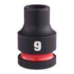 SHOCKWAVE&trade; IMPACT DUTY TRIECIENIZTURĪGAS UZGRIEŽŅU MUCIŅAS, 9 MM 1/2" IMPACT SOCKET STD - 1PC, 4932480303 MILWAUKEE