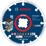 X-LOCK Dimanta disks Metalālam 115mm, Mazām leņķa slīpma&scaron;īnām EXPERT DIAMOND METAL WHEEL GRIEZĒJDISKS, 2608900532, BOSCH