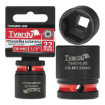 Impact socket Tvardy T00210-22 1/2" 6PT 22mm CR-MO