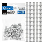 50 tk M6 1.0-3.0 mm alumiiniumist neetmutrite komplekt, GEKO, G02911F