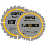 Dewalt Ringsae labad DT90270-QZ 165mm x 20mm, 2 tk, 1.65mm l&otilde;ike laius, 20mm ava, 24T ja 36T