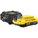 Stanley Aku 1x2Ah + Laadija 1,25A SFMCB10D1-QW, 230V, 36Wh, 18V, 2Ah, 96min, LED indikaator, kompaktne
