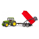 Bruder Traktor John Deere 6920 kallutav haagis, 1:16, plastmass, punane, roheline, kollane, 3 aastat, BR-02057, pikendatud rool