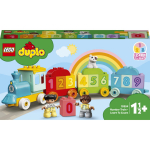 Lego DUPLO 10954 Numbrite rong, 23 tk, 18k+, 10 v&auml;rvilist numbriklots, t&otilde;ukerong, figuurid