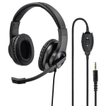 Hama arvuti peakomplekt HS-P350 139926, 2x3,5mm, 32&Omega;, 2m, stereo, sisseehitatud mikrofon, reguleeritav peapael