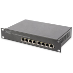 Digitus 8-portine Gigabit Ethernet PoE l&uuml;liti DN-95317-1, 8x10/100/1000 Mbps, PoE+ 802.3at, haldamatu, 1U, 16 Gbps