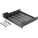 Digitus 1U fikseeritud riiul DN-10-TRAY-2-B, 20cm, 21cm, 4.4cm, 25kg, must, lihtne paigaldada