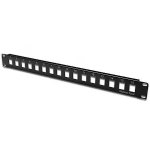 Digitus modulaarne patch paneel, 16 porti, DN-91400, 1U, 0.344kg, UTP, must, k&uuml;lmvaltsitud s&uuml;sinikteras