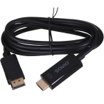Savio CL-56 videokaabli adapter, 1,5 m, DisplayPort isane HDMI A-t&uuml;&uuml;pi isane, 30 AWG, kuldatud kontaktid, must
