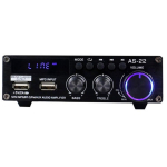 Blitzwolf AS-22 audio amplifier, 45W, Bluetooth 5.0, USB + remote control (black)