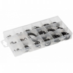 Hogert Snap Ring Assortment HT8G502, 150tk, 3-32mm, uus, plastikkarbi pakend, v&auml;limised, 18 suurust