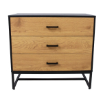 Kumode AMSTERDAM 80x40xH75cm, ozols/melns 45034 Allit