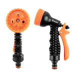 Melnās līnijas 7 funkciju plastmasas smidzinātājs, BRADAS, ECO-2109, ergonomisks rokturis, ātra savieno&scaron;ana