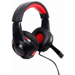Gembird austiņas GHS-U-5.1-01, 5.1 kanālu, USB, 20-20000 Hz, 32 &Omega;, 2 m kabelis, melna/sarkana, binaurālas, mikrofonu ar stieni