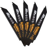 Dewalt m&otilde;&otilde;ksaag DT2300L-QZ 152 mm 6TPI Bi-Metal, 5 tk, must, 4.2 mm hambavahe