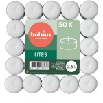 Bolsius Tee K&uuml;&uuml;nlad 37297700 50tk, &Oslash;4cm x 1cm, P&otilde;lemisaeg 3.5h