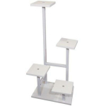 Besk Lillealuse 4-kohaline 9134382, 40x40x105cm, metall, puidust riiulid, valge