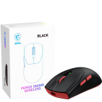 Msi Hiir FORGE GM340 W BLACK, 12000 dpi, 2.4 GHz, Bluetooth, USB 2.0, RGB LED valgustus, 6 nuppu