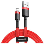 Baseus CALKLF-C09 Lightning-kaabel, 2m, 480Mbit/s, USB-A, punane, nailon, alumiinium