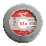 PLĀNA METĀLA GRIE&Scaron;ANAS DISKI PRO+, CUT.W PRO+ SCS 41 125 X 1.0 MM METALBOX - 10 PCS, 4932478998 MILWAUKEE