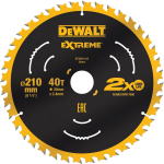 DeWALT Ringsae tera DT20433-QZ, Diameeter 210mm, Ava suurus 30mm, Hambaarv 40, Kerfi laius 2,6mm