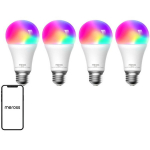 Meross MSL120DAHQUA-EU, WiFi nutikas LED pirn, 200-240 V, 9 W, 810 lm, 4 tk, RGB, 2700K-6500K, 180&deg;