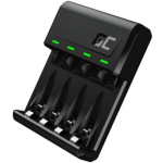 Green Cell GC VitalCharger kodakandja USB GRADGC01, 1,5 V, 0,5 W, 1,2 A, toetab 4 akut, AA, AAA, USB-C, Micro USB